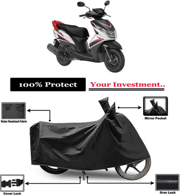 Amexride Two Wheeler Cover for Yamaha(Ray Z BS6, Black)