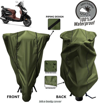 MADAFIYA Two Wheeler Cover for Hero(Pleasure, Green, Black)