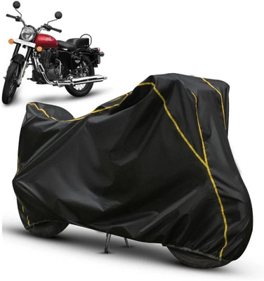 xodi Waterproof Two Wheeler Cover for Royal Enfield(Bullet 350, Black, Yellow)