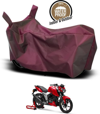 KEDIT Two Wheeler Cover for TVS(Apache RTR 200, Maroon)