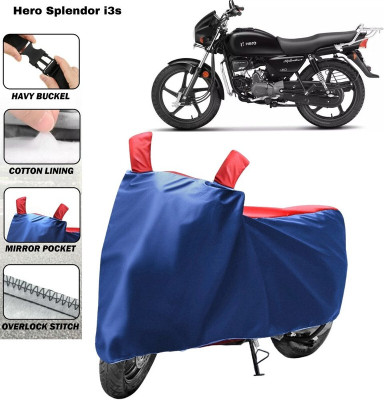 brandroofz Two Wheeler Cover for Hero(Splendor I Smart, Blue, Red)