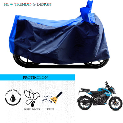 ANTHUB Waterproof Two Wheeler Cover for Bajaj(Pulsar NS125, Black, Blue)