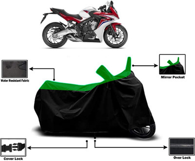 Amexride Two Wheeler Cover for Honda(CBR 650F, Green)