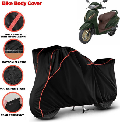 Grizzly Two Wheeler Cover for Honda(Aviator, Black, Red)