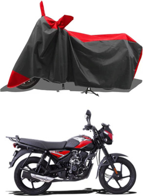Mdstar Waterproof Two Wheeler Cover for Bajaj(Black, Red)