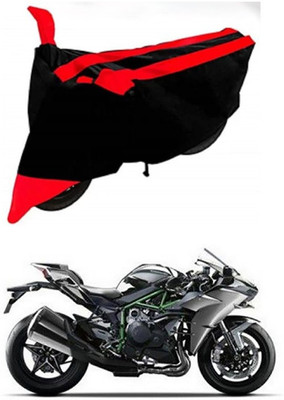 AutoGalaxy Waterproof Two Wheeler Cover for Kawasaki(Ninja H2, Red, Black)