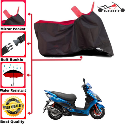 KEDIT Two Wheeler Cover for Hero(Electric Zippy, Red, Black)