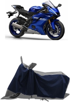 SUGASHRI Waterproof Two Wheeler Cover for Yamaha(YZF R25, Grey, Blue)