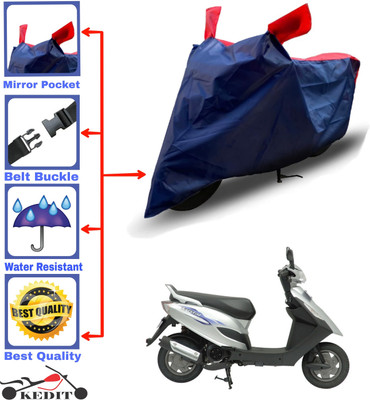 KEDIT Two Wheeler Cover for Bajaj(Kristal, Red, Blue)
