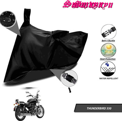 whitefox Waterproof Two Wheeler Cover for Royal Enfield(Classic 350 Signals, Black)