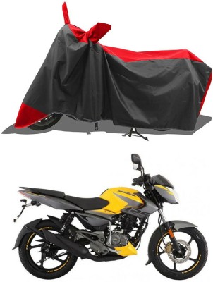 A G Enterprises Waterproof Two Wheeler Cover for Bajaj(Pulsar 125, Black, Red)