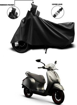 AASHTIK MART Two Wheeler Cover for Bajaj(Chetak, Black)