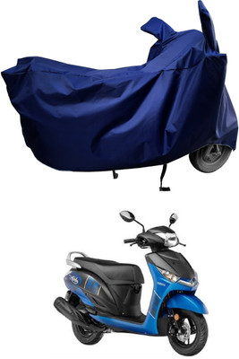 Amexride Two Wheeler Cover for Yamaha(Alpha BS6, Blue)