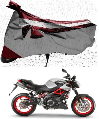 Ascension Two Wheeler Cover for Aprilia(Shiver 900, Maroon, Silver)