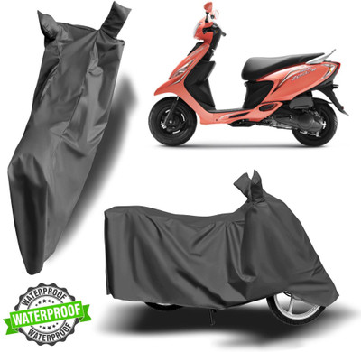 ROYAL AUTO MART Waterproof Two Wheeler Cover for TVS(Scooty Zest, Grey)