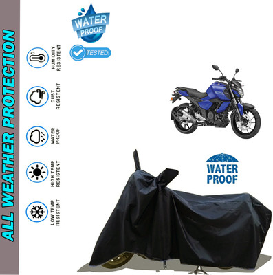 AutoGalaxy Waterproof Two Wheeler Cover for Yamaha(FZ-X, Black)