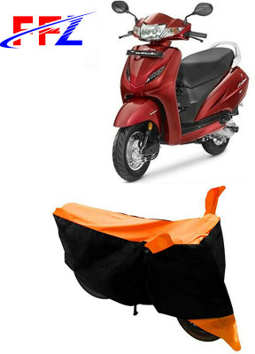 FFZ Waterproof Two Wheeler Cover for Honda(Activa 4G, Black, Orange)