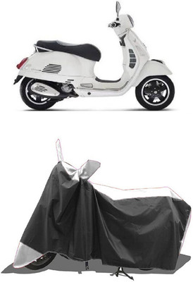 SUGASHRI Waterproof Two Wheeler Cover for Vespa(GTS Super 125, White, Black)