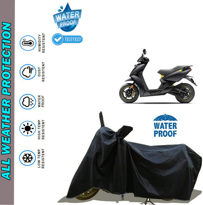 AutoGalaxy Waterproof Two Wheeler Cover for Ather(450 X, Black)