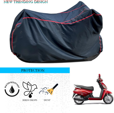 ANTHUB Waterproof Two Wheeler Cover for Mahindra(Gusto 125, Black)