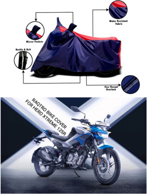 RAQTRO Waterproof Two Wheeler Cover for Hero(Xtreme, Red, Blue)