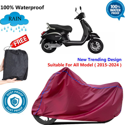 AUTOCAD Waterproof Two Wheeler Cover for PURE EV(Maroon)