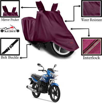 KEDIT Two Wheeler Cover for TVS(Star City Plus BS6, Maroon)
