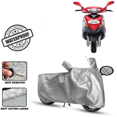 ROYAL AUTO MART Waterproof Two Wheeler Cover for Mahindra(Flyte, Silver)