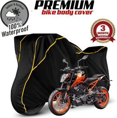 FBC Waterproof Two Wheeler Cover for KTM(Duke 200, Black)