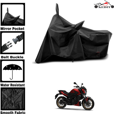 KEDIT Two Wheeler Cover for Universal For Bike(Dominar 400, Black)