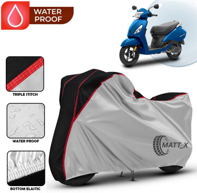MATT_X Waterproof Two Wheeler Cover for TVS(Jupiter, Multicolor, Silver, Black)