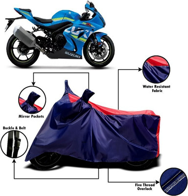 DeepShakshi AUTOMOTIVE Two Wheeler Cover for Suzuki(GSX R1000, Red, Blue)