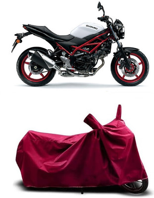 Coxtor Waterproof Two Wheeler Cover for Suzuki(SV650, Maroon)
