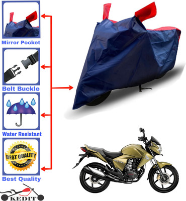AASHTIK MART Two Wheeler Cover for Honda(Unicorn Dazzler, Red, Blue)