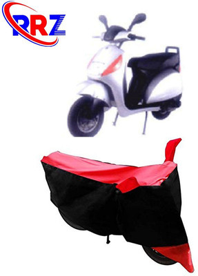 RRZ Waterproof Two Wheeler Cover for Bajaj(Fusion, Black, Red)