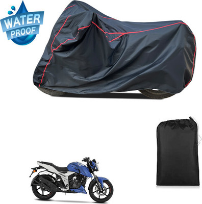 PAGORA Waterproof Two Wheeler Cover for TVS(Apache RTR 160 4V, Black)