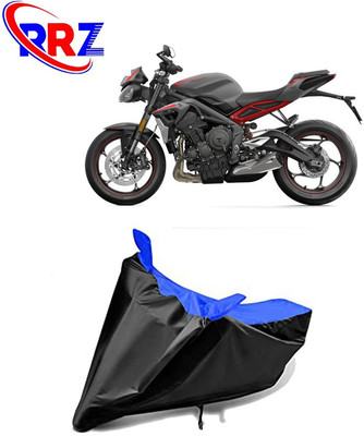 RRZ Waterproof Two Wheeler Cover for Triumph(Street Triple RS, Black, Blue)