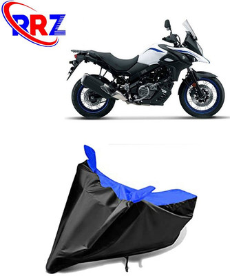 RRZ Waterproof Two Wheeler Cover for Suzuki(V-Strom 650 XT, Black, Blue)