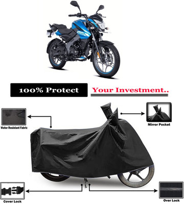 Amexride Two Wheeler Cover for Bajaj(Pulsar NS125 BS6, Black)