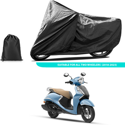 PAGORA Two Wheeler Cover for Yamaha(Fascino 125 FI, Black)