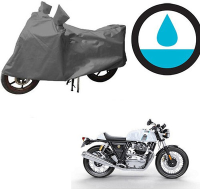 DeepShakshi AUTOMOTIVE Waterproof Two Wheeler Cover for Royal Enfield(Continental GT, Grey)