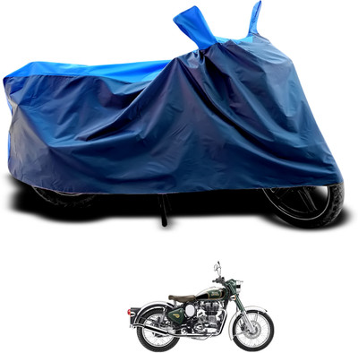 CODOKI Waterproof Two Wheeler Cover for Royal Enfield(Classic Chrome, Black, Blue)