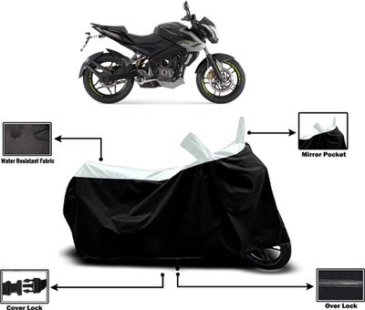 Amexride Two Wheeler Cover for Bajaj(Pulsar 200NS FI, White)