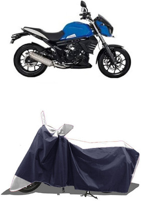 SUGASHRI Waterproof Two Wheeler Cover for Mahindra(Mojo UT 300, White, Blue)