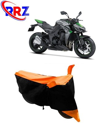 RRZ Waterproof Two Wheeler Cover for Kawasaki(Z1000, Black, Orange)