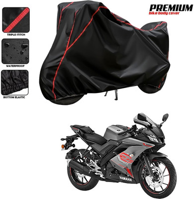 DeepShakshi AUTOMOTIVE Two Wheeler Cover for Yamaha(YZF R15 V3.0, Black, Red)
