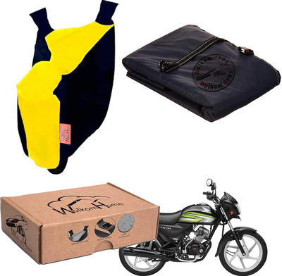 WolkomHome Waterproof Two Wheeler Cover for Honda(CD, Yellow, Blue)