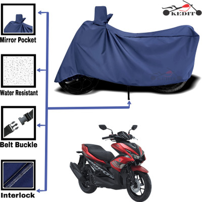 AASHTIK MART Two Wheeler Cover for Yamaha(Aerox 155 Maxi, Blue)