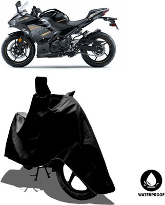 Amexride Waterproof Two Wheeler Cover for Kawasaki(Ninja 650 BS6, Black)