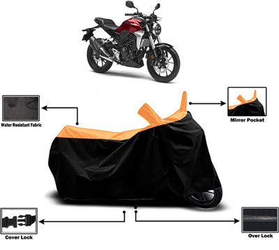 Amexride Two Wheeler Cover for Honda(CB300R, Orange)